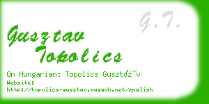 gusztav topolics business card